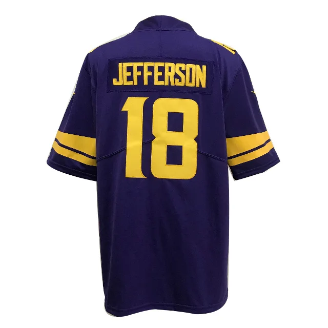 Youth Minnesota Vikings #18 Justin Jefferson Purple Color Rush Limited  Stitched Jersey on sale,for Cheap,wholesale from China