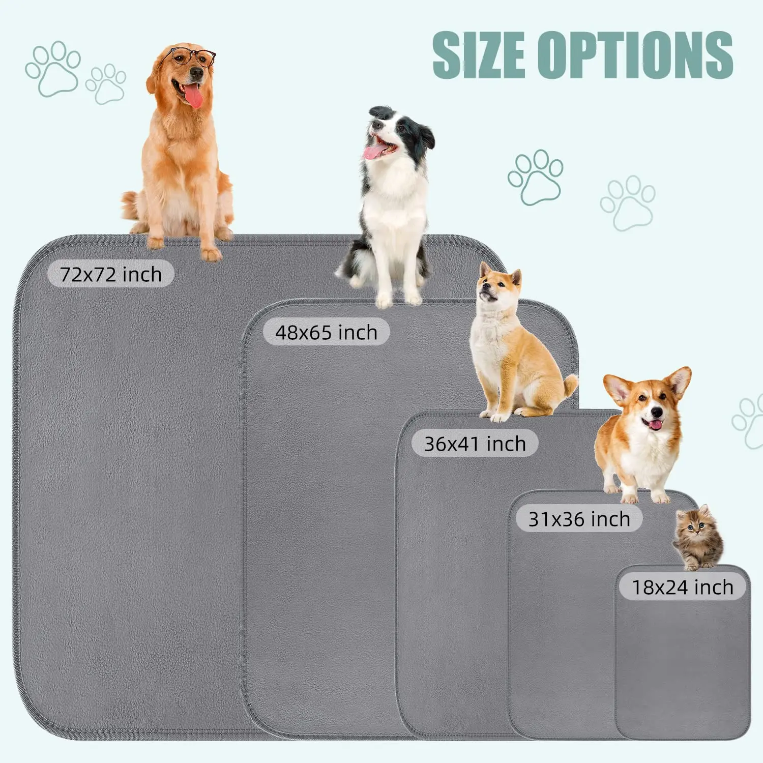 Yikang Waterproof Reusable Mat Non-Slip Pet Mat