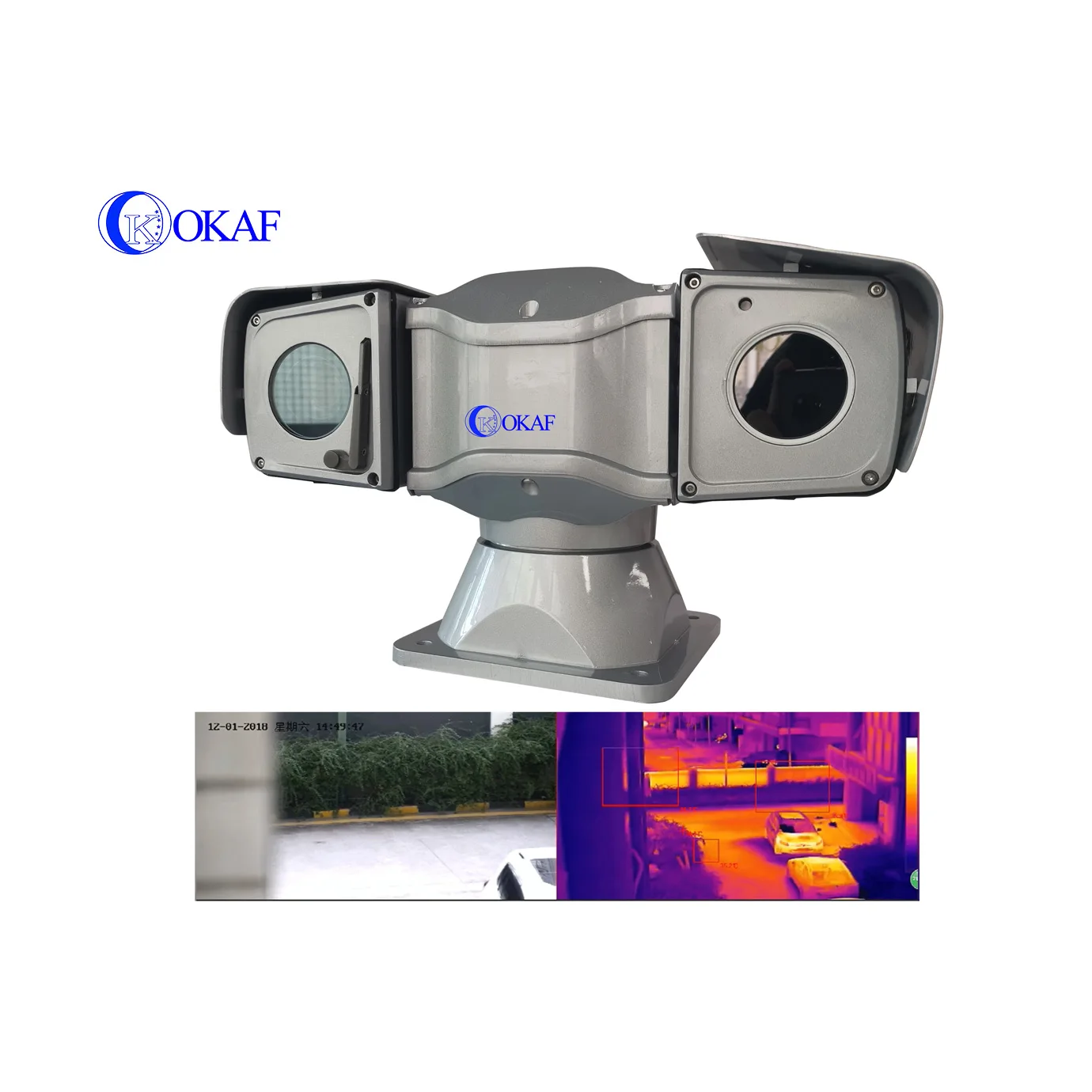 Dual Sensor Thermal Image CCTV Camera Long Range Day Night Vision PTZ Camera for Forest Marine Surveillance