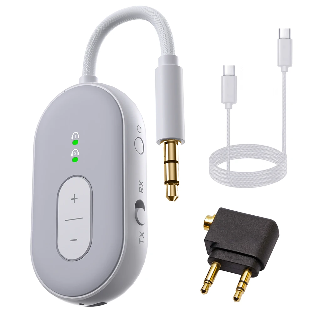 BT Transmitter Receiver Wireless Portable Audio Player Headphone Stereo Airplane Travel 2-in-1 Wireless BT Adapter BT-20