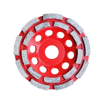 OEM 180mm Double Row Segments Diamond Abrasive Cup Diamond Grinding Wheel Grinding Plate Disc for Concrete Floor Stone