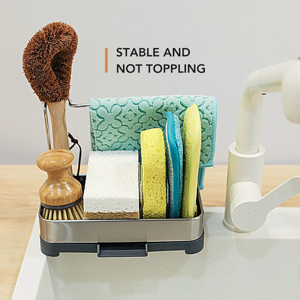 Kitchen Organizer Cleaning Tools Storage Sponge Brush Holder Kitchen