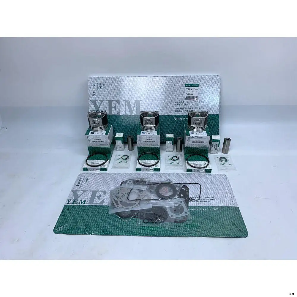 WG752 Engine Rebuild Kit With Piston Ring Overhaul Gasket Set for Bobcat Work Machines for Kubota Engine