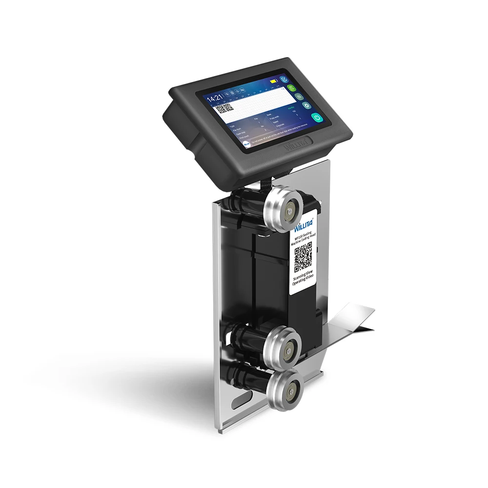 New Design Tabletop Continuous Film Plastic Bag Sealing Machine With Inkjet Printer Expiry Date Printing