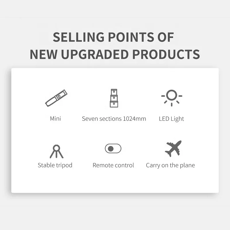L02s Extendable Wireless Remote Control LED Fill Light Monopod Selfie Stick Tripod for Smartphone