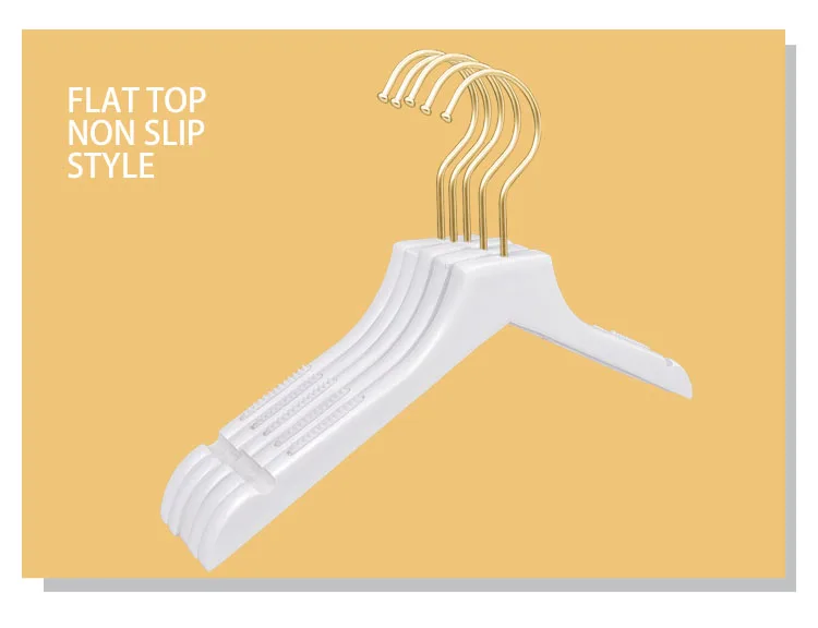 Custom Logo Clothing Shop Luxury Clothing Hanger Non Slip With Gold Clip Kids Adult Wood Hanger