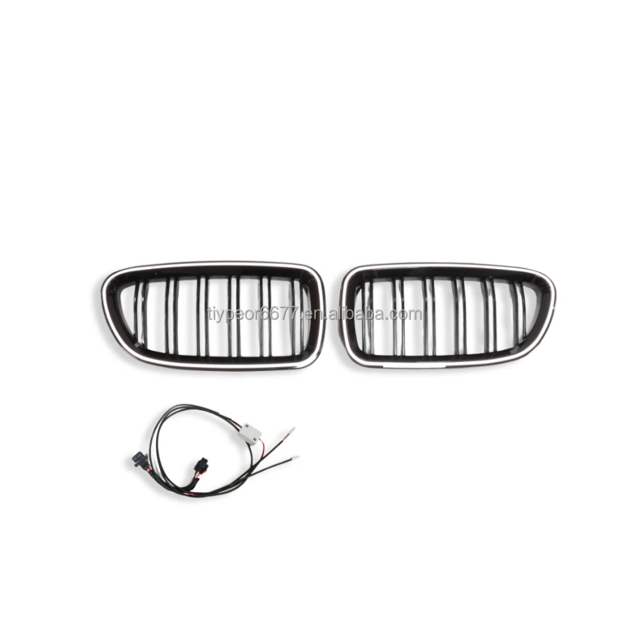 product tiypeor for bmw 5 series f10 f11 2010   2014 2015 2016 with led gloss black bumper kidney grille-4