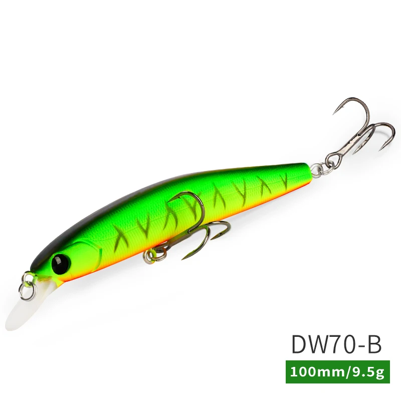 TSURINOYA Lure DW70 Suspending Jerkbait Fishing Minnow 100SP 100mm