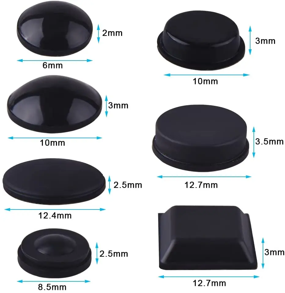 200-Pack Adhesive Transparent Rubber Bumpers – 10mm X 4mm Hemispherical Silicone Pads For Cabinet Doors, Drawers, Furniture Noise Reduction