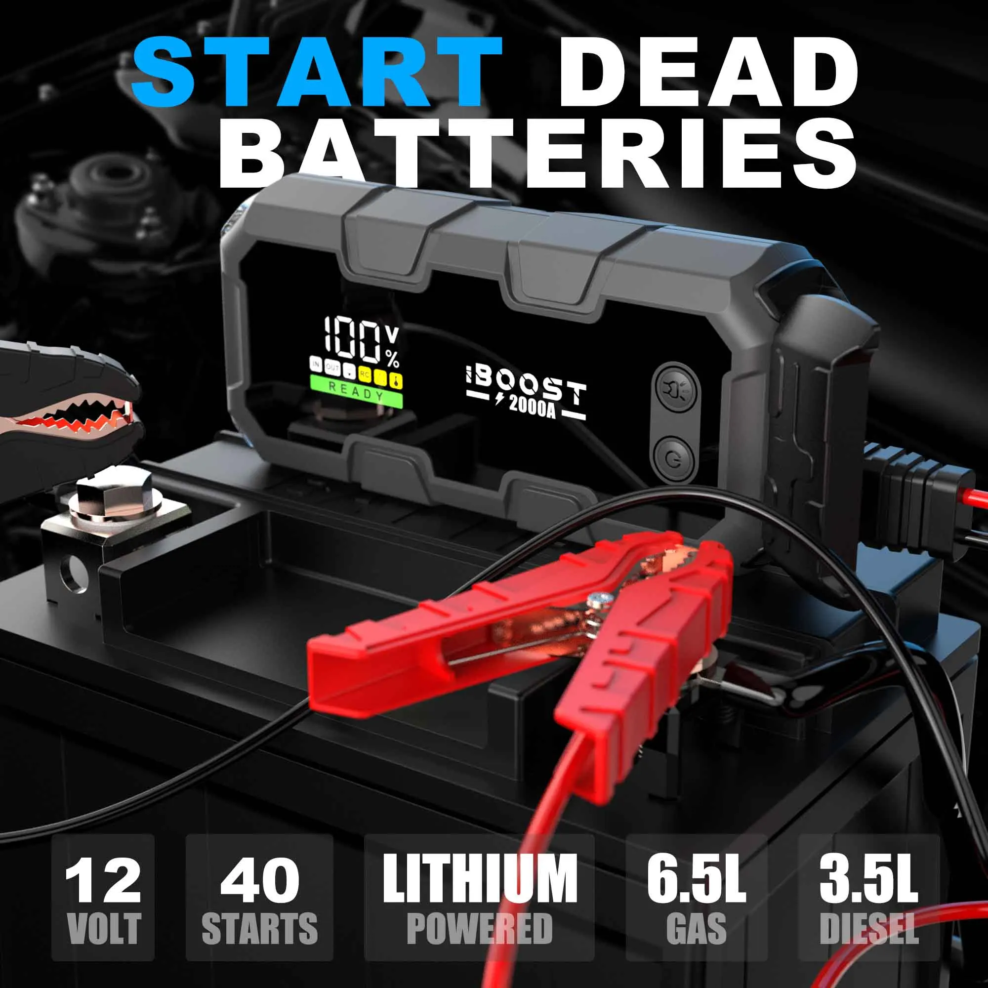 Custom Logo OEM Emergency Power Supply Multi Function Battery Booster Powerbank Jump Starter Power Bank for Car Truck Motorcycle