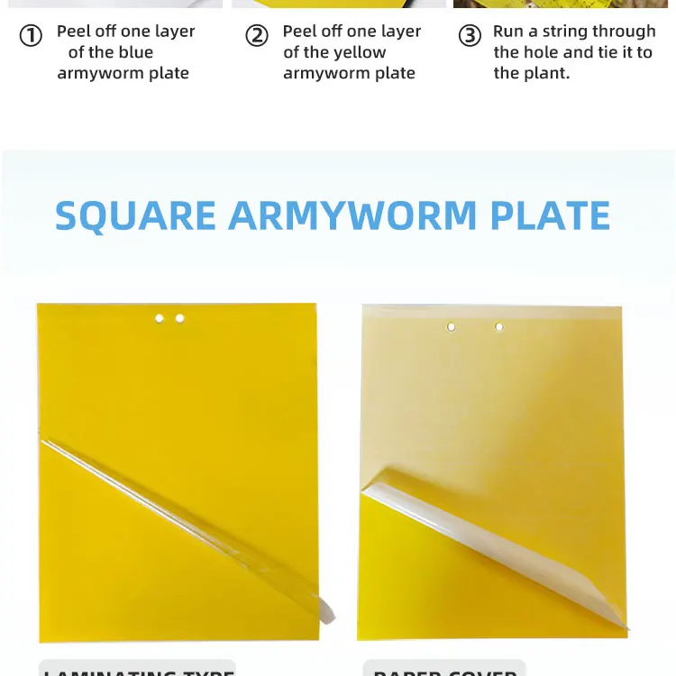 Customized double-sided yellow sticky insect board with strong adhesion to capture pests, outdoor small flying insect trap