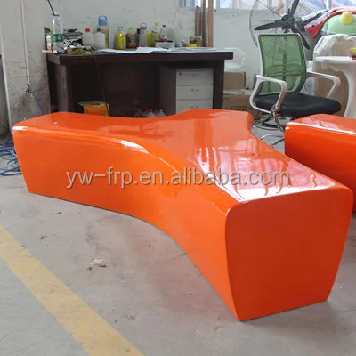 Garden Benches Modern Y Letter Bench Leisure Fiberglass Seat Patio ...