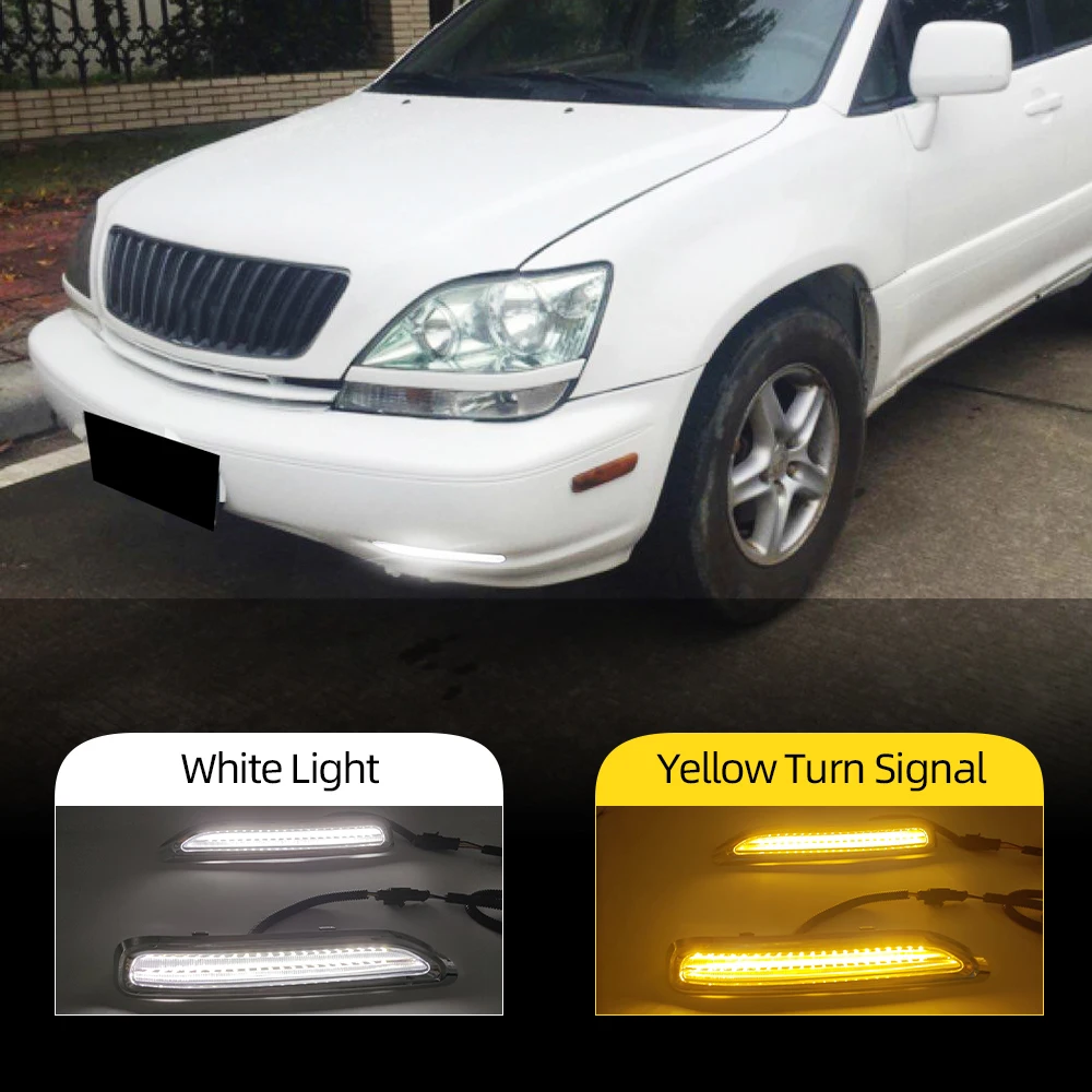 DRL Fog Lamp Turn signal Light Car LED Daytime Running Light for Lexus RX RX300 1998 1999 2000 2001 2002 2003