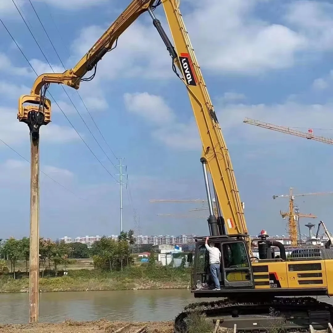 Excavator Piling Equipment V600 High Frequency Hydraulic Vibro Pile Hammer details