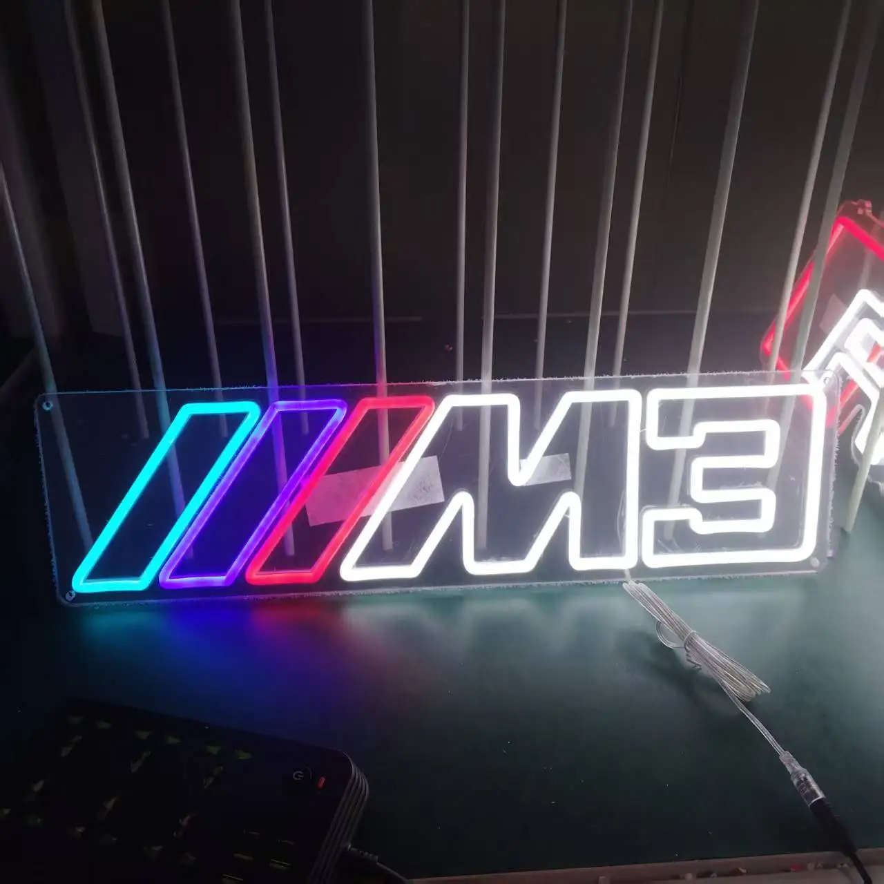 Custom M Logo Style Neon Sign for 4S & BMW Stores - LED Neon Signs
