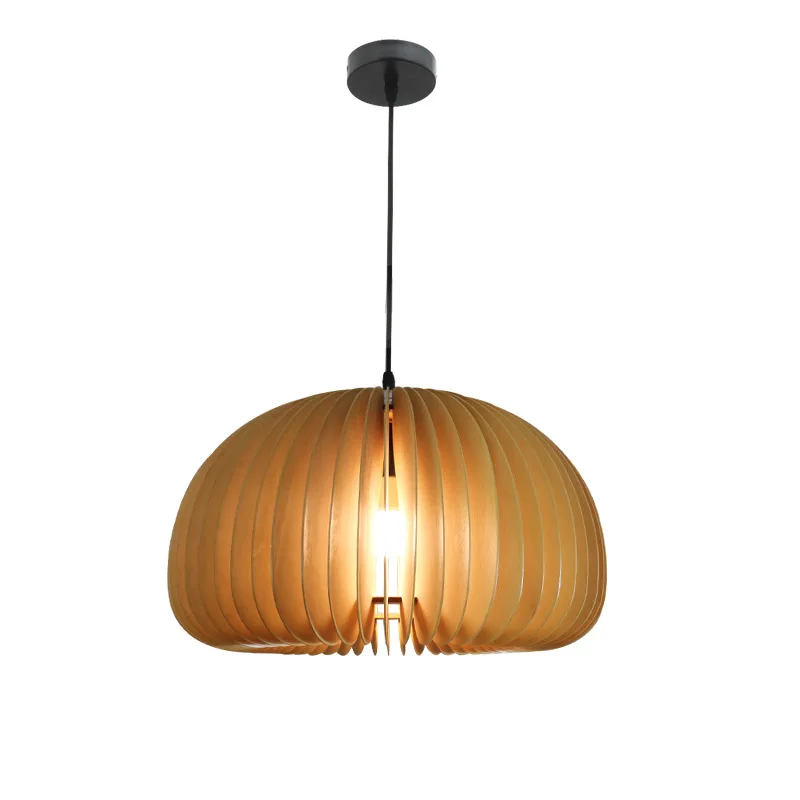 Wooden dining room chandelier pendant light