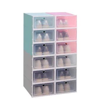 Multi-layer Superposition Shoe Collection Box Shoe Organizer Shoe Container Storage boxes Transparent Shoebox