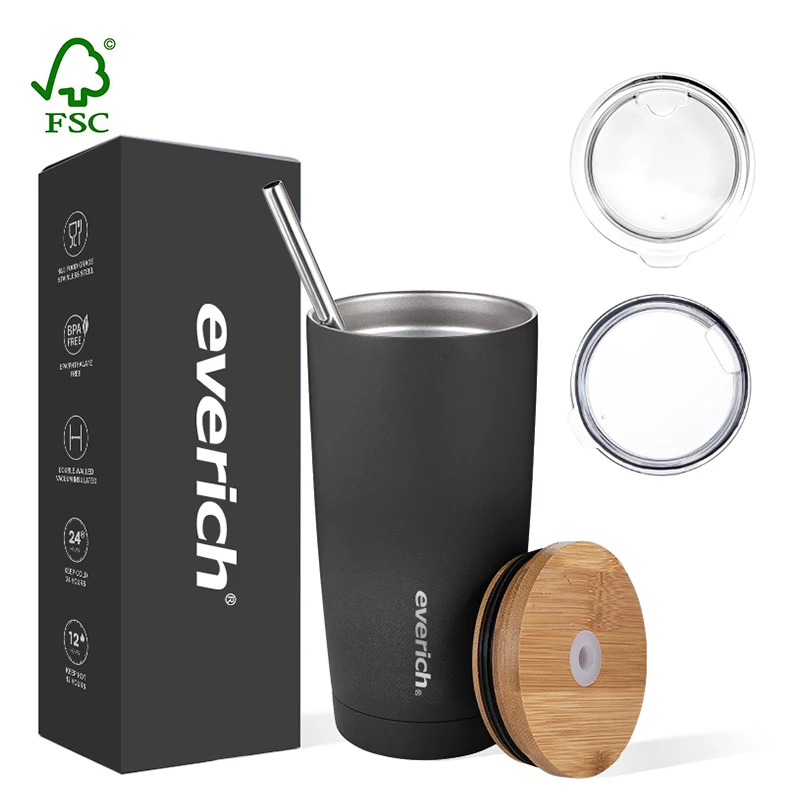 Buy Wholesale China Wholesale Everich 16oz Double Wall Mug Plastic Coffee  Tumbler Cups With Straw In Bulk & Plastic Tumbler at USD 2.56