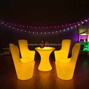 Modern Design Rechargeable Color Changing Plastic Led Seat
