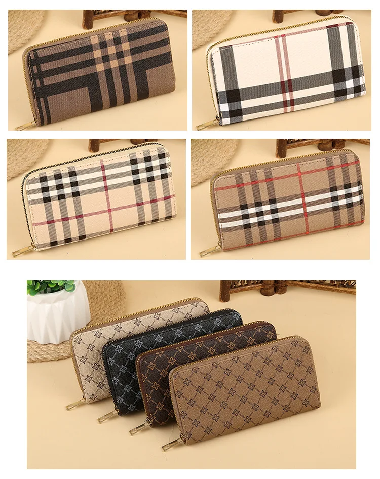 Classic old-fashioned Printed pattern women's wallet fashion trend women's mobile phones bag  women's   Luxury brand wallet