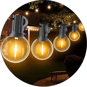 Vertak IP65 Waterproof G40 Led Solar Lamp String Breathing Mode Solar Christmas Lamp with 4 Lighting Mode
