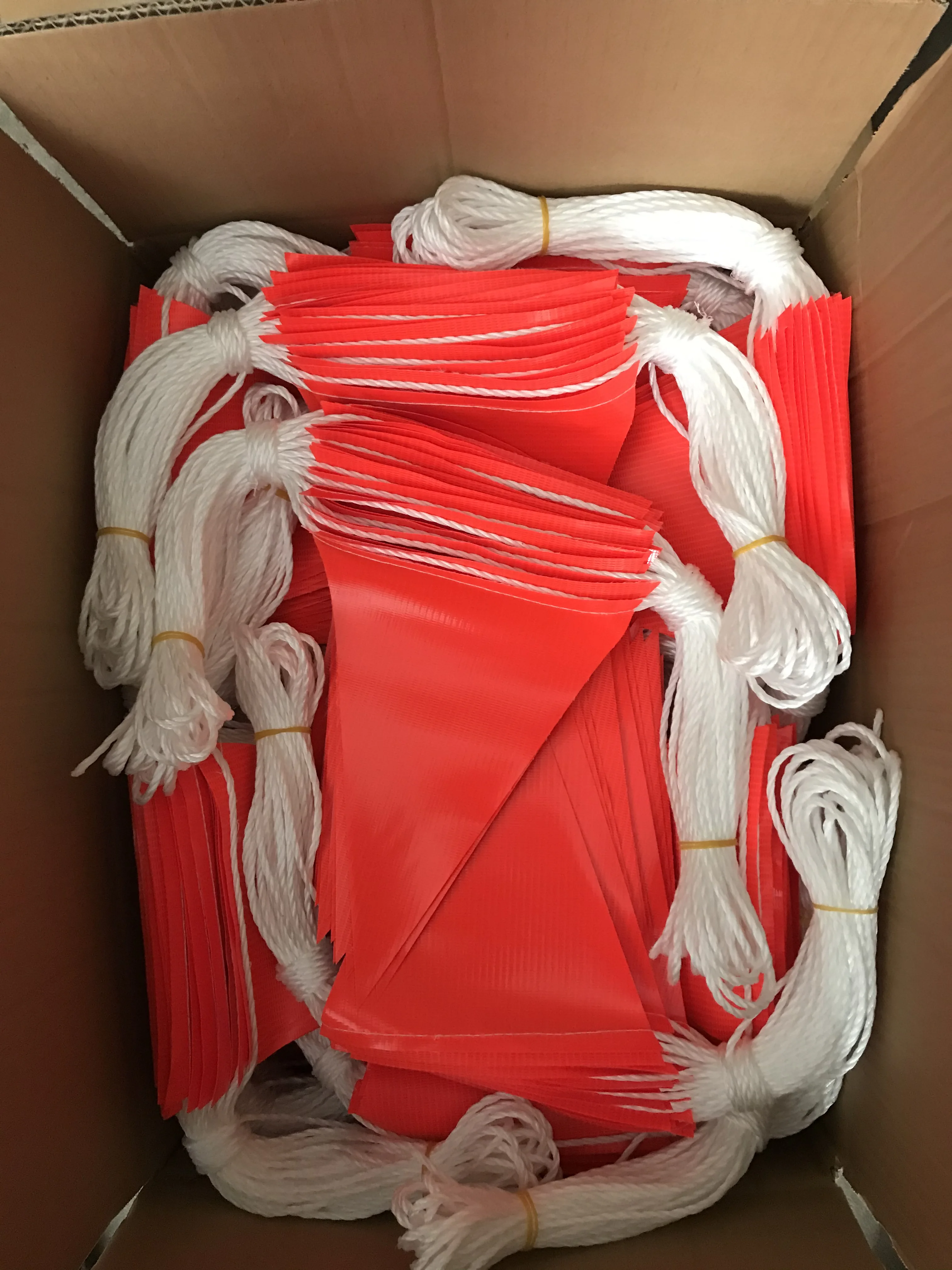 Blue Safety Bunting Flag 30m With 45 Pcs Flags,With White Rope And