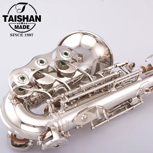 プロフェッショナルシルバーカラーハイF # サックス カーブド ソプラノ