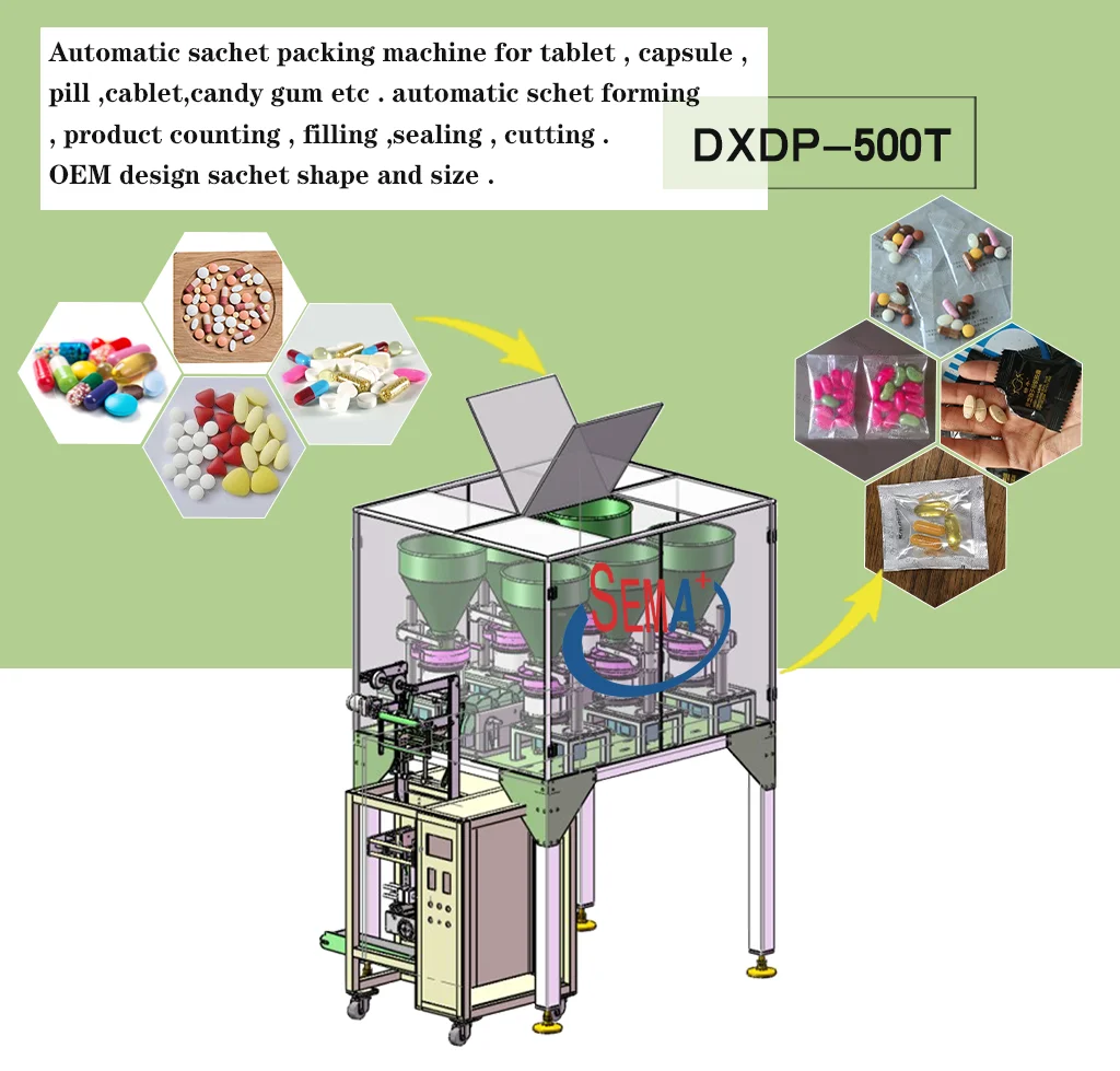 Professional Different Tablet Capsule Sachet Count Fill Seal Machine ...