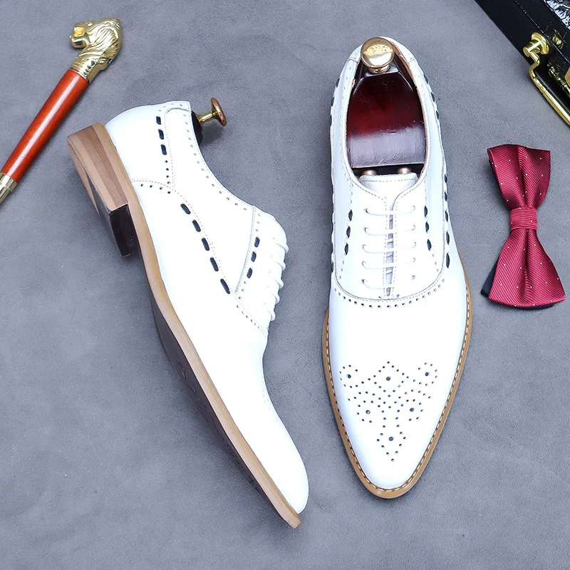 New Styles Casual Dress Fashion Simple Design Non-slip Lace-up Men's Formal Shoes Genuine Leather White Dress Shoes for Men New Styles Casual Dress Fashion Simple Design Non-slip Lace-up Men's Formal Shoes Genuine Leather White Dress Shoes for Men