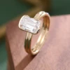 10K yellow gold lab diamond ring