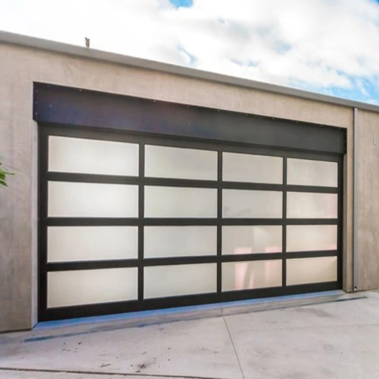 Customized 7x7 8x7 8x8 9x7 9x8 9x9 10x7 10x8 10x10 12x7 12x12 13x7 14x11 14x14 15x7 16x7 16x8 16x10 Aluminum Glass Garage Door