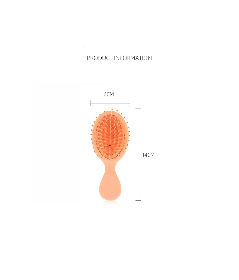 Travel Size Ultra Soft Cute Colorful Baby Mini Portable Pocket Detangler Hair Brush For Wet And