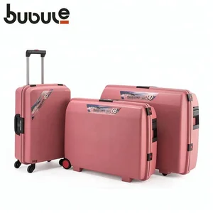 Custom PP Travel Lightweight Rolling Trolley  Luggage Carry on Suitcase With Wheels Fashion Large Luggage Set
