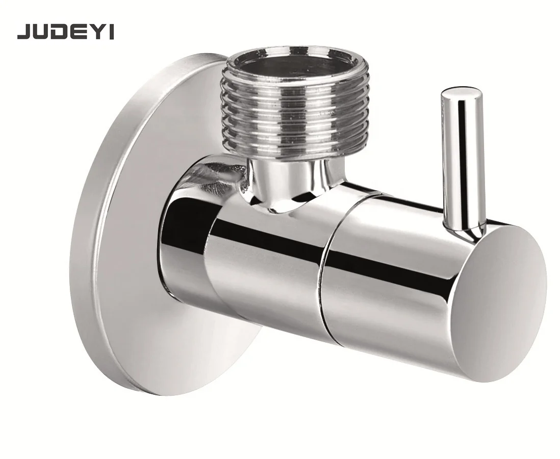 Стопорный клапан для воды, латунный угловой клапан для ванной комнаты, соединитель для унитаза, угловой клапан 1/2 дюйма