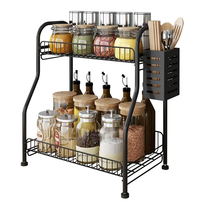 Organizer With Cutlery Chopsticks Storage Shelf 2 Tier Bathroom Shelf Organizer Kitchen Rack Organizer For Spice Buy Bathroom Hanging Organizer Kitchen Organizer Kitchen Cabinet Organizer Dish Rack Product On Alibaba Com