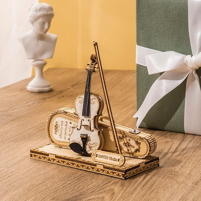 Robotime Rokr DIY Assemble Toys TG604K Violin Capriccio Model Kits Adult Wooden Puzzle 3D