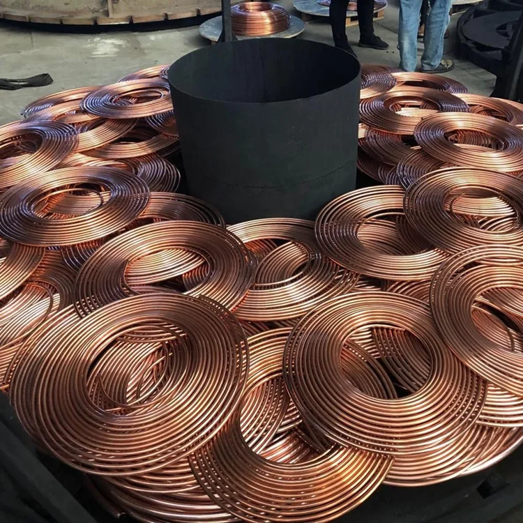 Pancake Copper Coil Tubing 7.5m 10mm Double Layer Customized