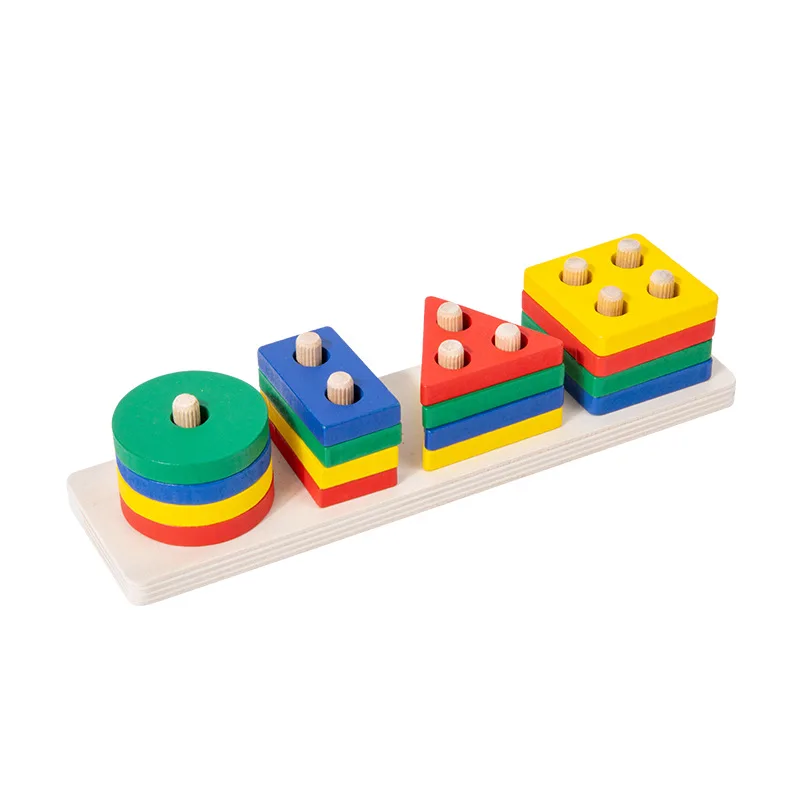 Hot Sale Shape Sorter Wooden Toy Recognition Geometric Board Blocks Stack  Sort Brinquedos Educativos Para Crianças Brinquedos Educativos