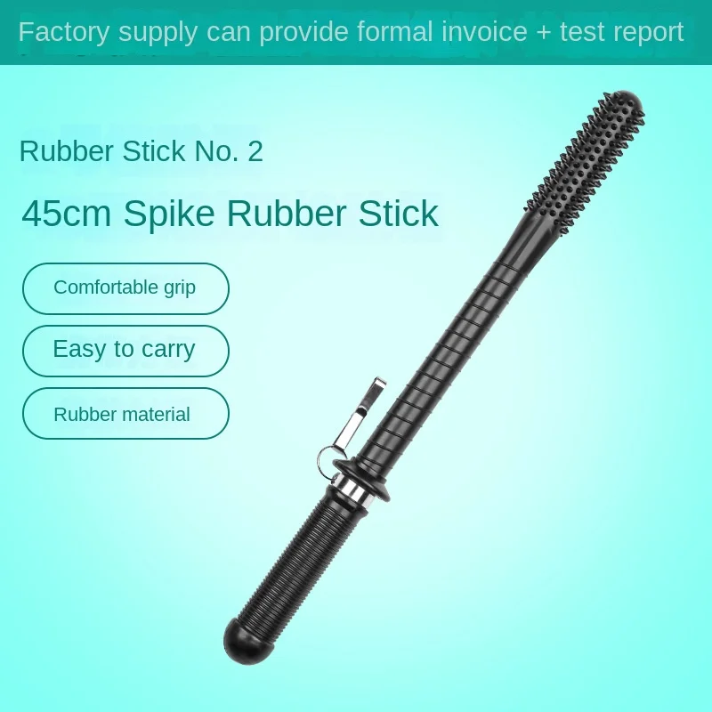 45 см Защитная палка Qi Mei мягкая резиновая тренировка боевых искусств аварийный патруль инструмент для самообороны