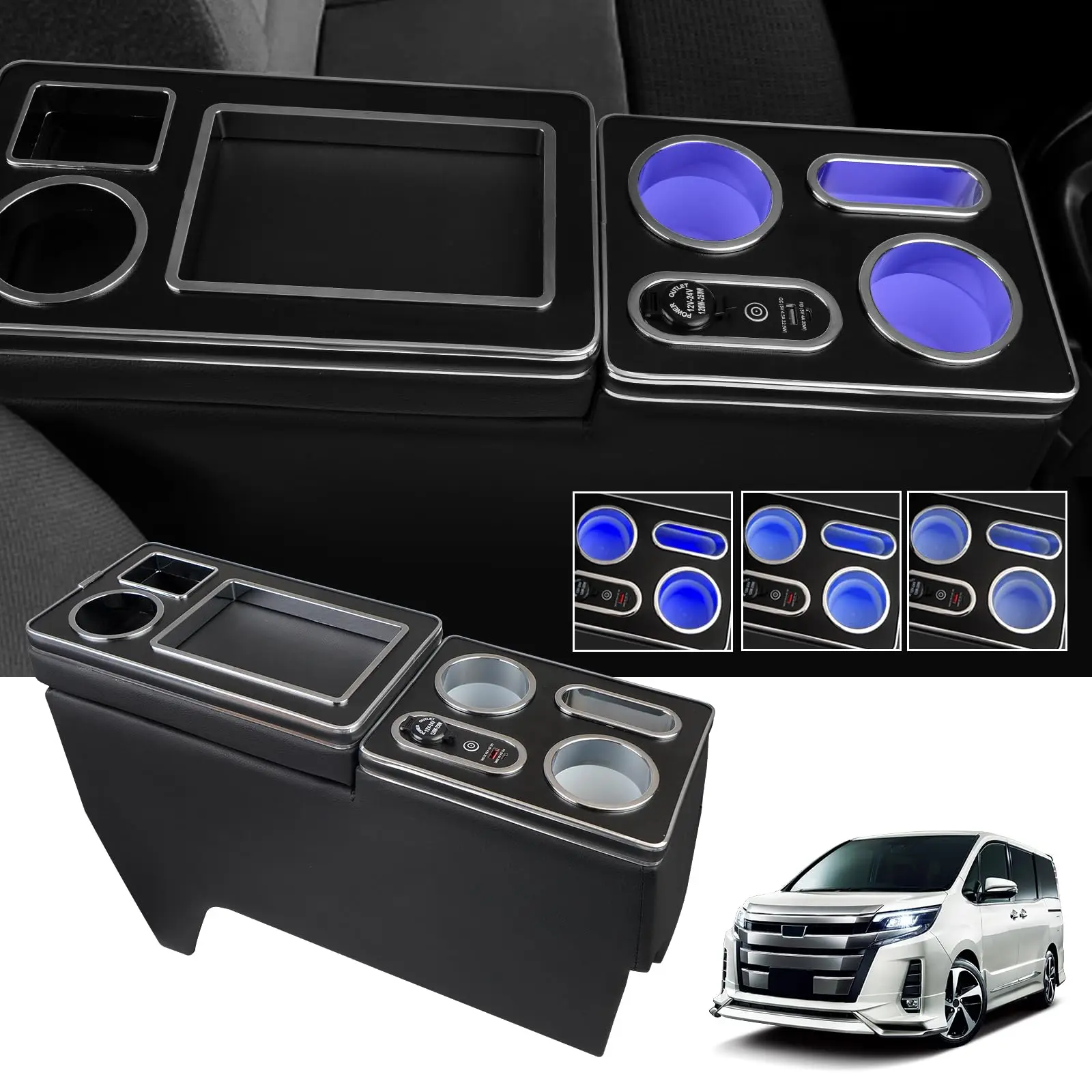 Console Box New Model Noah Voxy 90 Series Suitable for Cars,Hybrid