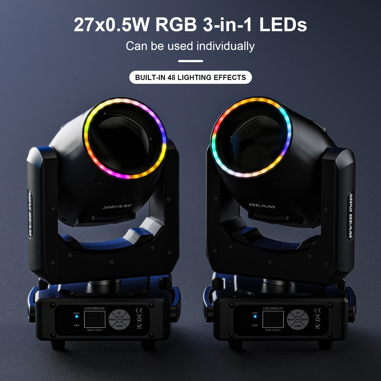 U`King Mini 230W Moving Head Lights for DMX Control - Perfect for