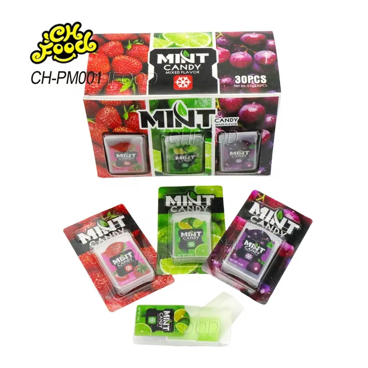Low MOQ Wholesale Strawberry Lemon Fruit Flavors Mint Fresh Paper Candy Sweets Halal Confectionery Candy