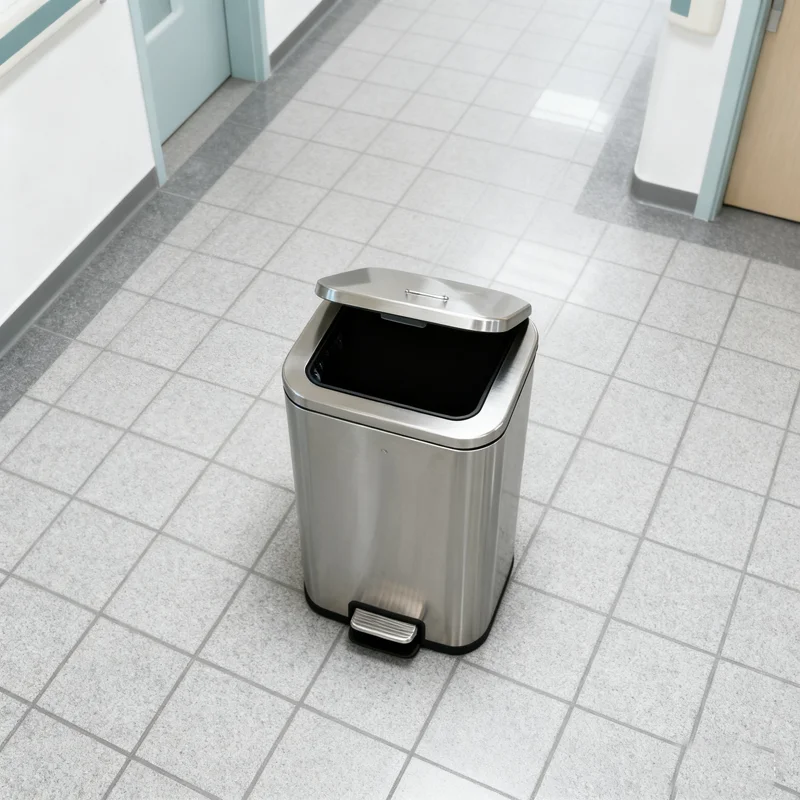 Sunshine Stainless Steel Foot Pedal Pressing Type Lid Eco-Friendly Storage Bucket for Home Kitchen Trash Storage factory