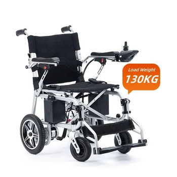 Lightweight Folding Carbon Steel with Lead-Acid Battery Smart Brake Disabled Portable Anti-tilt Electric Wheelchair