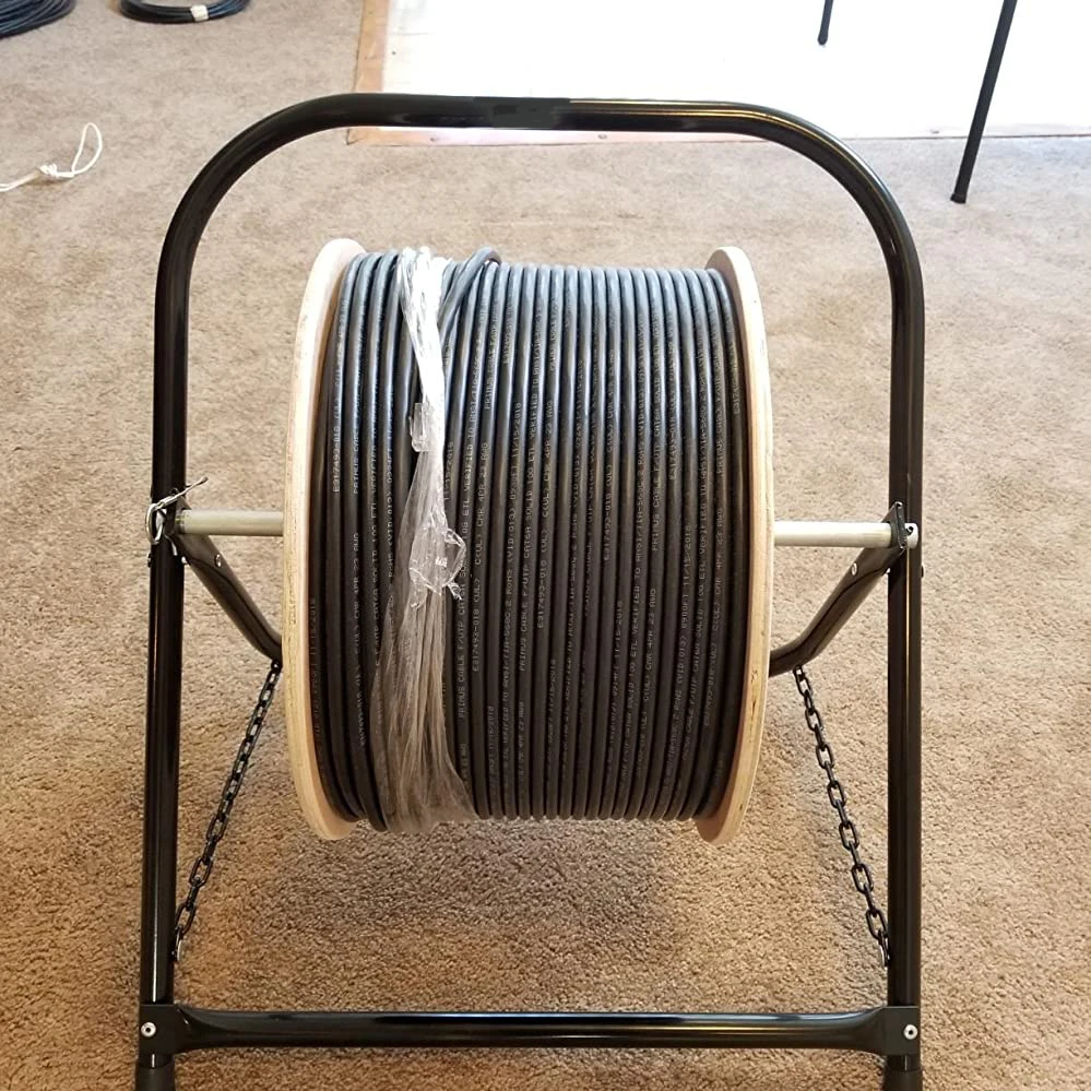 JH-Mech Wire Spool Rack 80 Lbs Capacity Heavy Duty Single Axle Cable ...