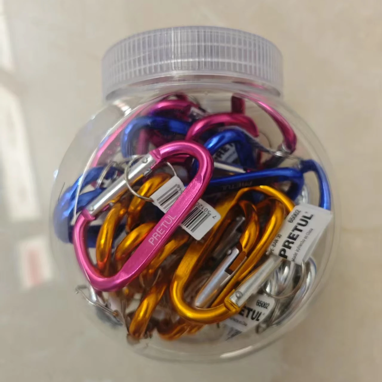 Wholesale Flat D-ring Accepted Engraving Laser Print Silk Custom Logo Aluminum Metal Steel Keychain Hook Bracelet Carousel Craft