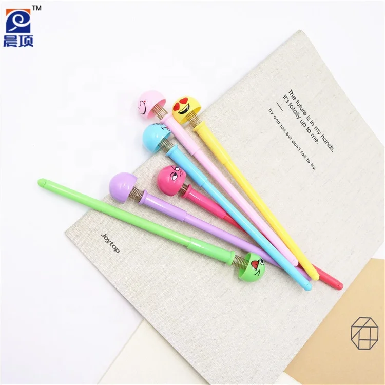 Новинка ручка с движущимися головами кукольная улыбающимся лицом прыгающая голова пружинный вибратор плюшевая