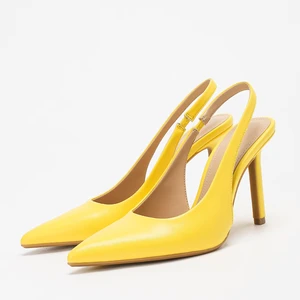 1211-5 Sharp Pointed Sandals with a Female Summer Temperament, Empty High Heels, Slim Heels, 9.5cm, Not Tiring and Versatile