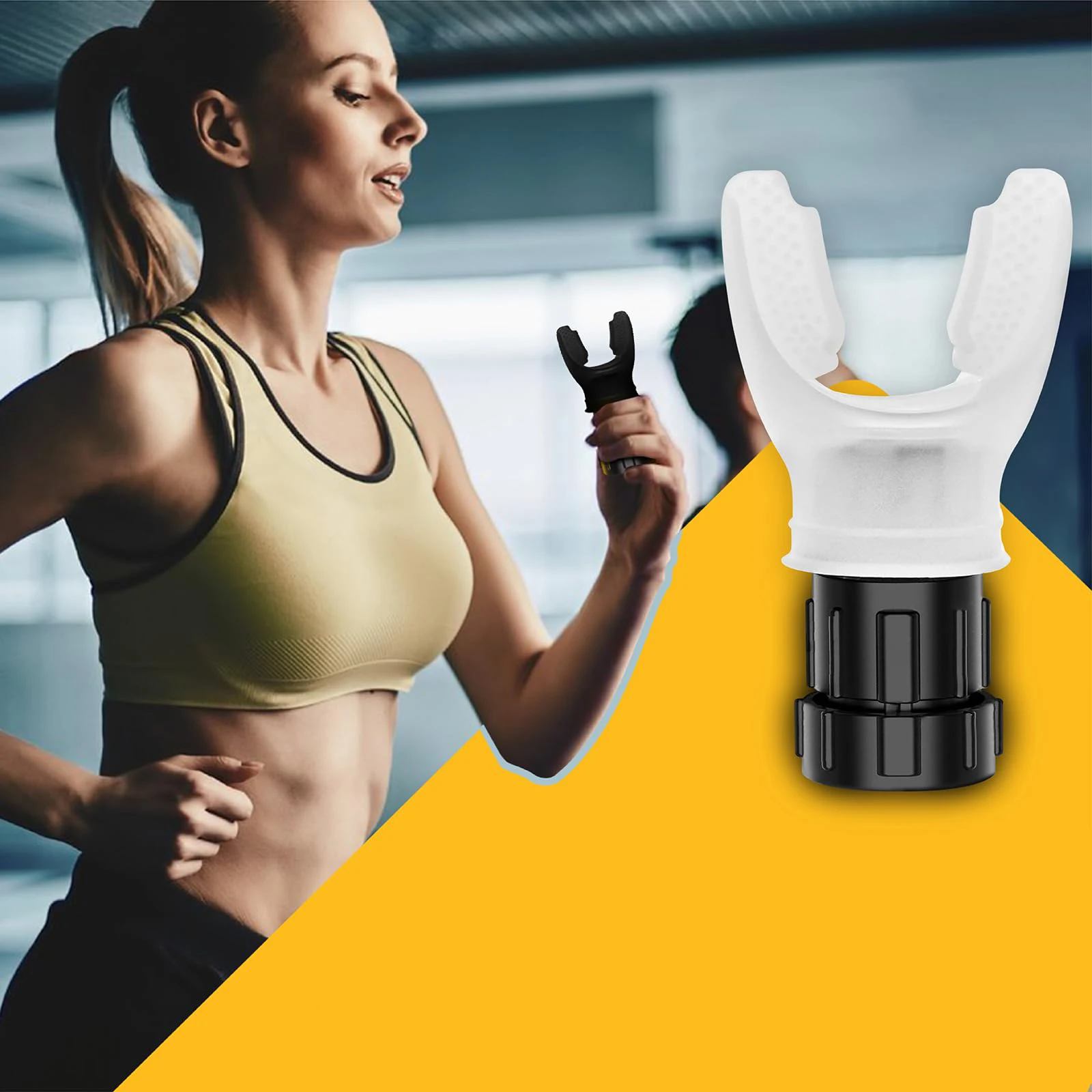 Lung Exerciser Device Enhance Athletic Performance Breath Trainer Freely Adjustable Resistance Oxygen Flow Breathing Trainer