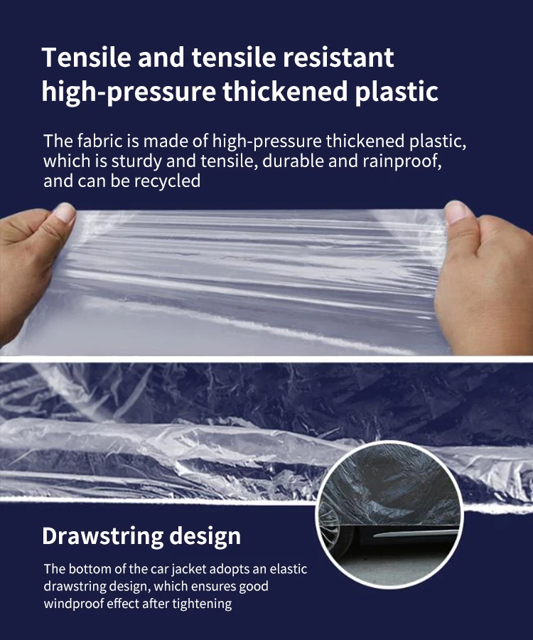 Disposable Transparent Car Clothing Sun Rain Resistant Plastic Pe Film ...